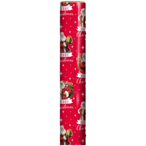 Picture of 7M SANTA CLAUS MERRY CHRISTMAS RED WRAPPING ROLL